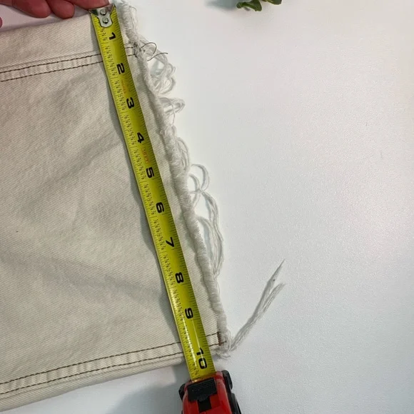 PacSun Wide Leg Carpenter Ultra High Waist Cream Color Jeans Size 27 - Picture 12 of 16